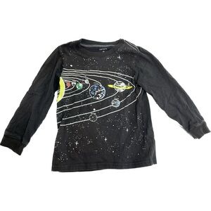 Carter's Black Solar System Long Sleeve Tee